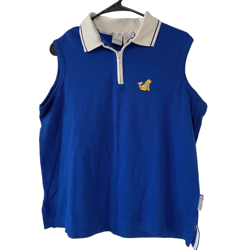 Disney Vintage Winnie The Pooh Cotton Sleeveless Polo Top
